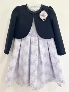 petit main(プティマイン) レースOP＋ノーカラーJKセット 110㎝