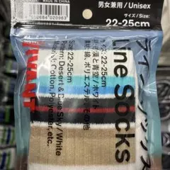 ファミマ　ラインソックス 砂漠と青空 ホワイトヴィバント 22-25cm 新品