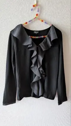 SONIA RYKIEL フリル付きカーディガン 38のサムネイル