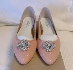 【未使用】LeTalon ビジュー付きフラットシューズ 25