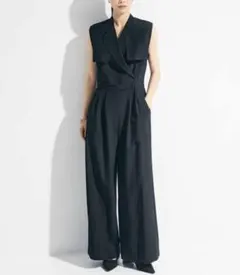 ボーダーズアットバルコニーOPEN COLLAR JUMPSUIT ボーダーズアットバルコニーOPEN COLLAR JUMPSUIT - メルカリ