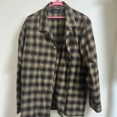 BACK NUMBER XL ブラウン系チェックネルシャツ