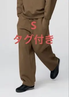 新品未使用UNIQLO C ユニクロ シー スウェットワイドパンツ ブラウン S