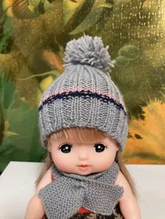メルちゃんニット帽子　単品　3色タイプ