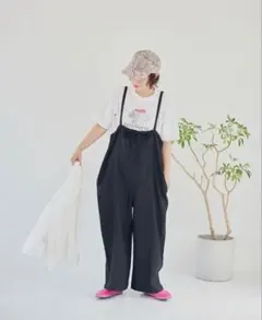 限定☆新品【tomomi×TUTIE.】リネンブラウジングサロペット ツチエ