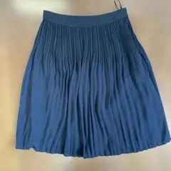 anySiS ネイビー　プリーツスカート ひざ丈　Lサイズ