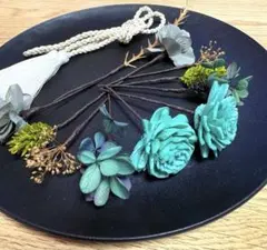 髪飾りセットNo.357 グリーン　成人式　結婚式　前撮り　卒業式　メルカリ便