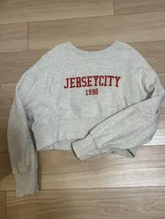 JERSEYCITY 1990 ロゴ刺繍 クロップド丈 スウェットのサムネイル