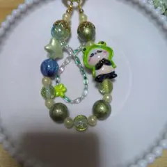 パンダキャラクター付き携帯ストラップ