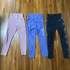 adidas & Under Armour タイツ 3点セット