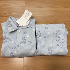 ムーミン キルトパジャマ 長袖 上下セット 水色 130cm