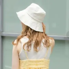 【美品】春夏用　SMELLY（スメリー）ツイルフリンジバケットハット