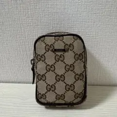 美品 付属品完備】グッチ シマレザー シガレットケース ショップカード