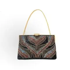 高級 和装 洋装 アンティーク ビーズバッグ 和風 和柄 日本製