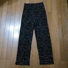coca ドットプリーツゆるレギンスパンツ
