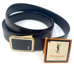 【美品・タグ付】イヴサンローラン ベルト YSL レザー ブラック 黒 メンズのサムネイル