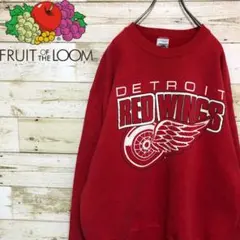 【USA製】フルーツオブザルーム RED WINGS プリント スウェット