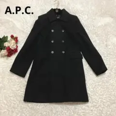 【フランス製】A.P.C. アーペーセー　ステンカラーコート　ヴィンテージ　黒S