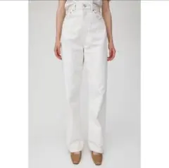 【美品】moussy マウジー　HW WHT LOOSE STRAIGHT 25