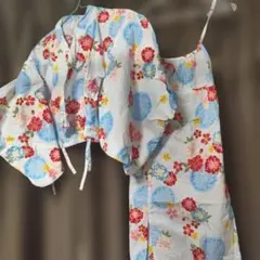 セパレート浴衣　子供　140cm　ワンピース　水色