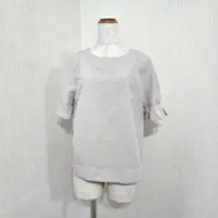 index クロップド袖プルオーバー（M）ピンクベージュ系