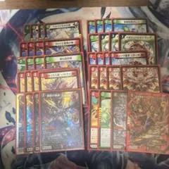 赤緑アポロ　3重スリーブ付き 赤緑アポロ デッキ 3重スリーブ付き デュエマ 本格構築 【赤緑