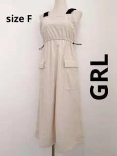 GRL⭐︎ 春夏カジュアル⭐︎コーデュロイジャンパースカートF【中古】C43