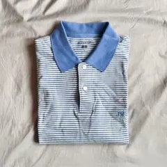 ユニクロ　JW ANDERSON ドライカノコボーダーポロシャツ　ブルー