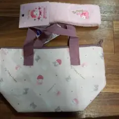 My Melody ピンク保冷 バッグ & ヘアバンド セット新品！