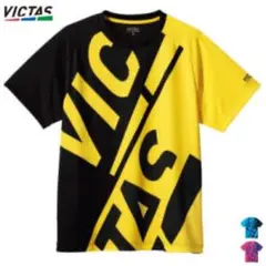 VICTAS 卓球用 Tシャツ イエロー/ブラック