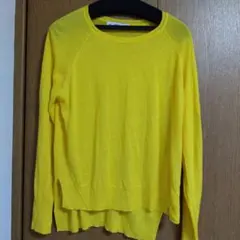 ZARA イエロー 長袖ニット Sサイズ