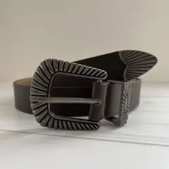ウエスタンベルト　アメカジ　ヴィンテージ　y2k　グランジ　ベルト　ブラウン