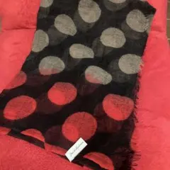 Jiva & Kashmear 赤いドット柄ストール