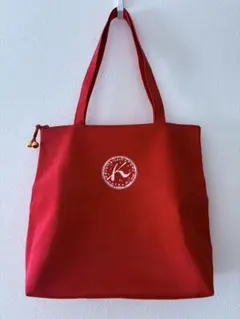 Kitamura トートバッグ レッド 花ロゴのサムネイル