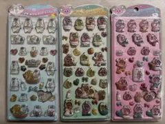 硬いシール　んぽちゃむ　おぱんちゅうさぎ　３枚セット