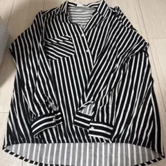 THE SHOP TK ストライプ長袖シャツ Fサイズ