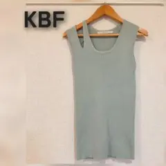 KBF/ケービーエフ カットショルダーリブタンクトップ