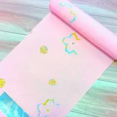 反物　長襦袢　正絹◆花と鞠模様　桃色　丹後ちりめん