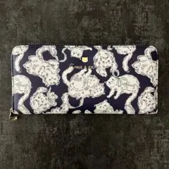 PAUL&JOE ACCESSORIES ラウンドファスナー 長財布 ネイビーのサムネイル