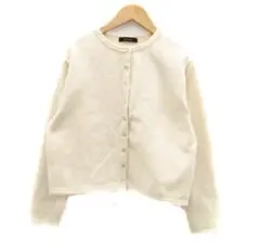 ダブルクローゼットwclosetカーディガンラウンドネック ミドル丈 裏起毛