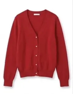 赤カーディガン