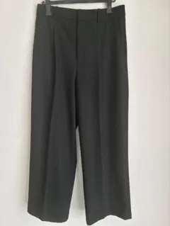 UNIQLO レディース タックワイドパンツ ブラック L