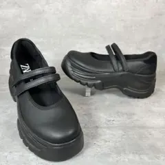 ZARA バレエフラットスニーカー　厚底　メリージェーン 37