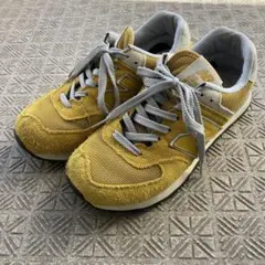 ニューバランス ML 574 VMU イエロー 24.5cm 黄色 スニーカー