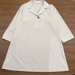 あ*こ様 アイボリー 七分袖チュニック ゴールドボタン