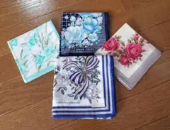 レディース　ハンカチ　まとめ売り　4枚セット