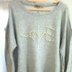 パール オフショル スウェット トップス