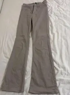 新品H&M ブーツカットフレアデニム上品グレージュ美脚XS