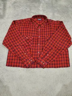 90's old UNIQLO 短丈チェックシャツ