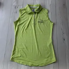 FootJoy レディース ノースリーブ ゴルフシャツ ライムグリーンのサムネイル